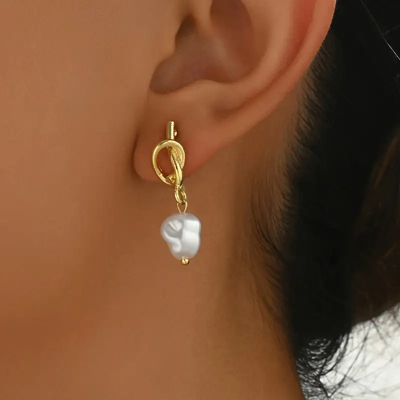 Paire de boucles d'oreilles à perles nouées