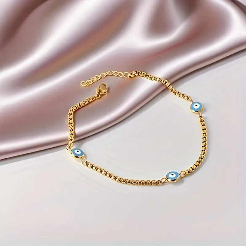 Chevillère en Acier Inoxydable 316L, Œil de Fatma