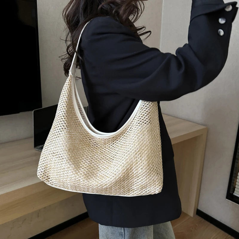 Sac Fourre-Tout en Raphia -Taille Moyenne