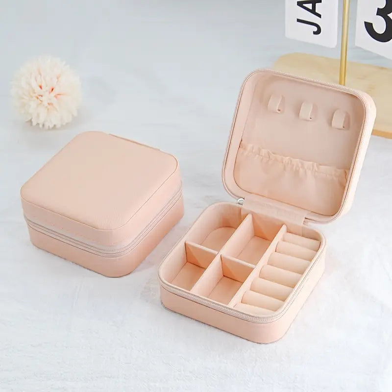 Boîte à bijoux classique en cuir- Taille petite