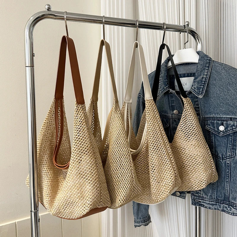 Sac Fourre-Tout en Raphia -Taille Moyenne