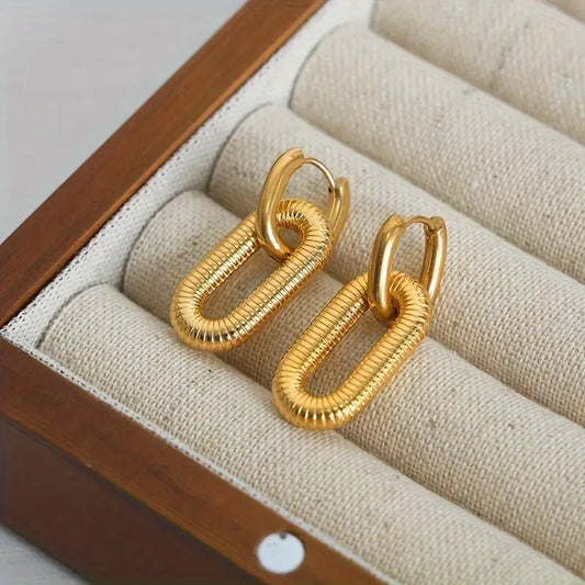 Boucles d'Oreilles Pendantes Boho Chic en Acier Inoxydable 316 Plaqué Or 18K